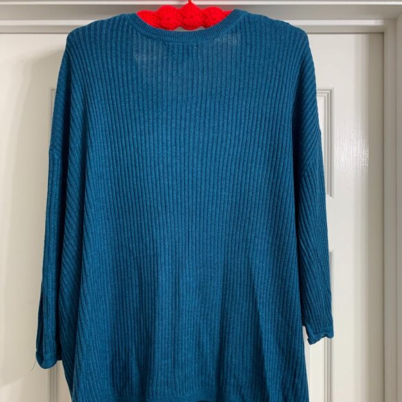 Ava & Viv Women's Teal Blue Sweater Size 2X - Picture 2 of 4